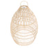 GloboStar® MALIBU 01810 Μοντέρνο Κρεμαστό Φωτιστικό Οροφής Μονόφωτο 1 x E27 Μπεζ Μπαμπού Καμπάνα D57 x H75cm - ledmania.gr
