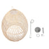 GloboStar® MALIBU 01812 Μοντέρνο Κρεμαστό Φωτιστικό Οροφής Μονόφωτο 1 x E27 Μπεζ Μπαμπού Καμπάνα D95 x H125cm - ledmania.gr