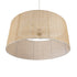 GloboStar® YOTTO 01823 Boho Κρεμαστό Φωτιστικό Οροφής Τρίφωτο 3 x E27 AC220-240V IP20 - Φ90 x Υ40cm - Μπεζ Μπαμπού Πλέγμα - 5 Χρόνια Εγγύηση - ledmania.gr