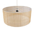 GloboStar® YOTTO 01823 Boho Κρεμαστό Φωτιστικό Οροφής Τρίφωτο 3 x E27 AC220-240V IP20 - Φ90 x Υ40cm - Μπεζ Μπαμπού Πλέγμα - 5 Χρόνια Εγγύηση - ledmania.gr