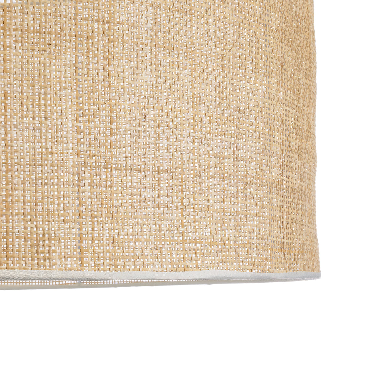 GloboStar® YOTTO 01823 Boho Κρεμαστό Φωτιστικό Οροφής Τρίφωτο 3 x E27 AC220-240V IP20 - Φ90 x Υ40cm - Μπεζ Μπαμπού Πλέγμα - 5 Χρόνια Εγγύηση - ledmania.gr