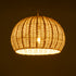 GloboStar® RAITO 01824 Boho Κρεμαστό Φωτιστικό Οροφής Μονόφωτο 1 x E27 AC220-240V IP20 - Φ40 x Υ25cm - Μπεζ Ξύλινο Μπαμπού Πλέγμα Καμπάνα - 5 Χρόνια Εγγύηση - ledmania.gr