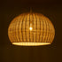 GloboStar® RAITO 01825 Boho Κρεμαστό Φωτιστικό Οροφής Μονόφωτο 1 x E27 AC220-240V IP20 - Φ60 x Υ40cm - Μπεζ Ξύλινο Μπαμπού Πλέγμα Καμπάνα - 5 Χρόνια Εγγύηση - ledmania.gr