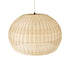 GloboStar® RAITO 01825 Boho Κρεμαστό Φωτιστικό Οροφής Μονόφωτο 1 x E27 AC220-240V IP20 - Φ60 x Υ40cm - Μπεζ Ξύλινο Μπαμπού Πλέγμα Καμπάνα - 5 Χρόνια Εγγύηση - ledmania.gr
