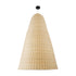 GloboStar® MAHANA 01827 Boho Κρεμαστό Φωτιστικό Οροφής Μονόφωτο 1 x E27 AC220-240V IP20 - Φ80 x Υ130cm - Μπεζ Ξύλινο Ρατάν Πλέγμα - 5 Χρόνια Εγγύηση - ledmania.gr