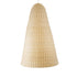GloboStar® MAHANA 01827 Boho Κρεμαστό Φωτιστικό Οροφής Μονόφωτο 1 x E27 AC220-240V IP20 - Φ80 x Υ130cm - Μπεζ Ξύλινο Ρατάν Πλέγμα - 5 Χρόνια Εγγύηση - ledmania.gr