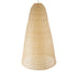 GloboStar® MAHANA 01827 Boho Κρεμαστό Φωτιστικό Οροφής Μονόφωτο 1 x E27 AC220-240V IP20 - Φ80 x Υ130cm - Μπεζ Ξύλινο Ρατάν Πλέγμα - 5 Χρόνια Εγγύηση - ledmania.gr