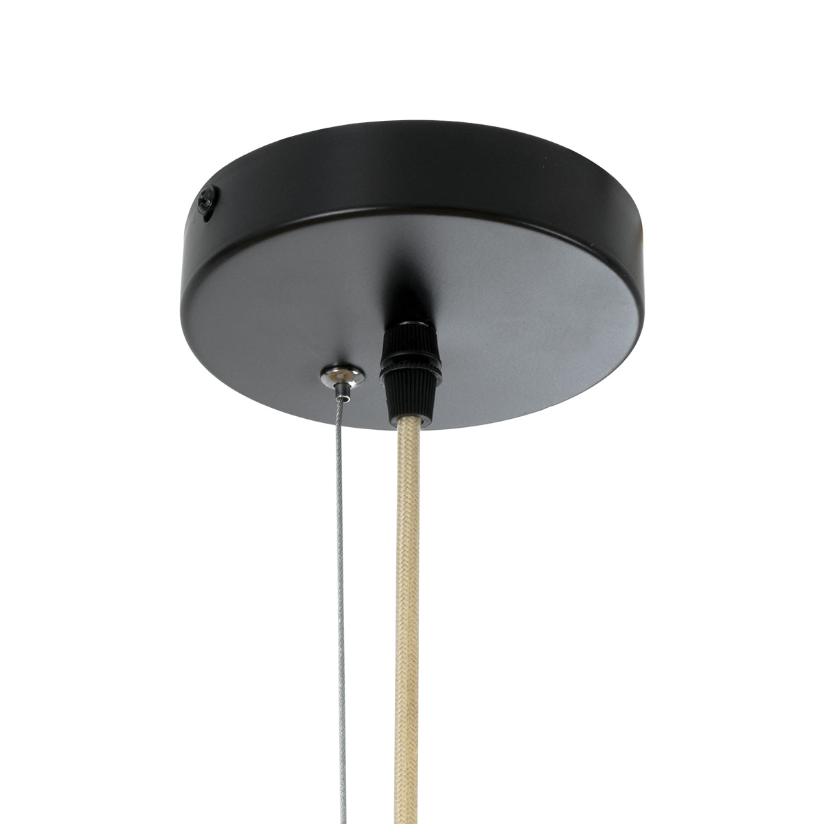 GloboStar® MAHANA 01827 Boho Κρεμαστό Φωτιστικό Οροφής Μονόφωτο 1 x E27 AC220-240V IP20 - Φ80 x Υ130cm - Μπεζ Ξύλινο Ρατάν Πλέγμα - 5 Χρόνια Εγγύηση - ledmania.gr