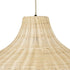 GloboStar® AFURU 01828 Boho Κρεμαστό Φωτιστικό Οροφής Μονόφωτο 1 x E27 AC220-240V IP20 - Φ60 x Υ40cm - Μπεζ Ξύλινο Μπαμπού Πλέγμα Καμπάνα - 5 Χρόνια Εγγύηση - ledmania.gr