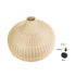 GloboStar® AFURU 01829 Boho Κρεμαστό Φωτιστικό Οροφής Μονόφωτο 1 x E27 AC220-240V IP20 - Φ100 x Υ60cm - Μπεζ Ξύλινο Μπαμπού Πλέγμα Καμπάνα - 5 Χρόνια Εγγύηση - ledmania.gr