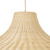 GloboStar® AFURU 01829 Boho Κρεμαστό Φωτιστικό Οροφής Μονόφωτο 1 x E27 AC220-240V IP20 - Φ100 x Υ60cm - Μπεζ Ξύλινο Μπαμπού Πλέγμα Καμπάνα - 5 Χρόνια Εγγύηση - ledmania.gr