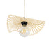 GloboStar® MELEMELE 01839 Boho Κρεμαστό Φωτιστικό Οροφής Μονόφωτο 1 x E27 AC220-240V IP20 - Φ35 x Υ4cm - Μπεζ Ξύλινο Μπαμπού Πλέγμα - 5 Χρόνια Εγγύηση - ledmania.gr