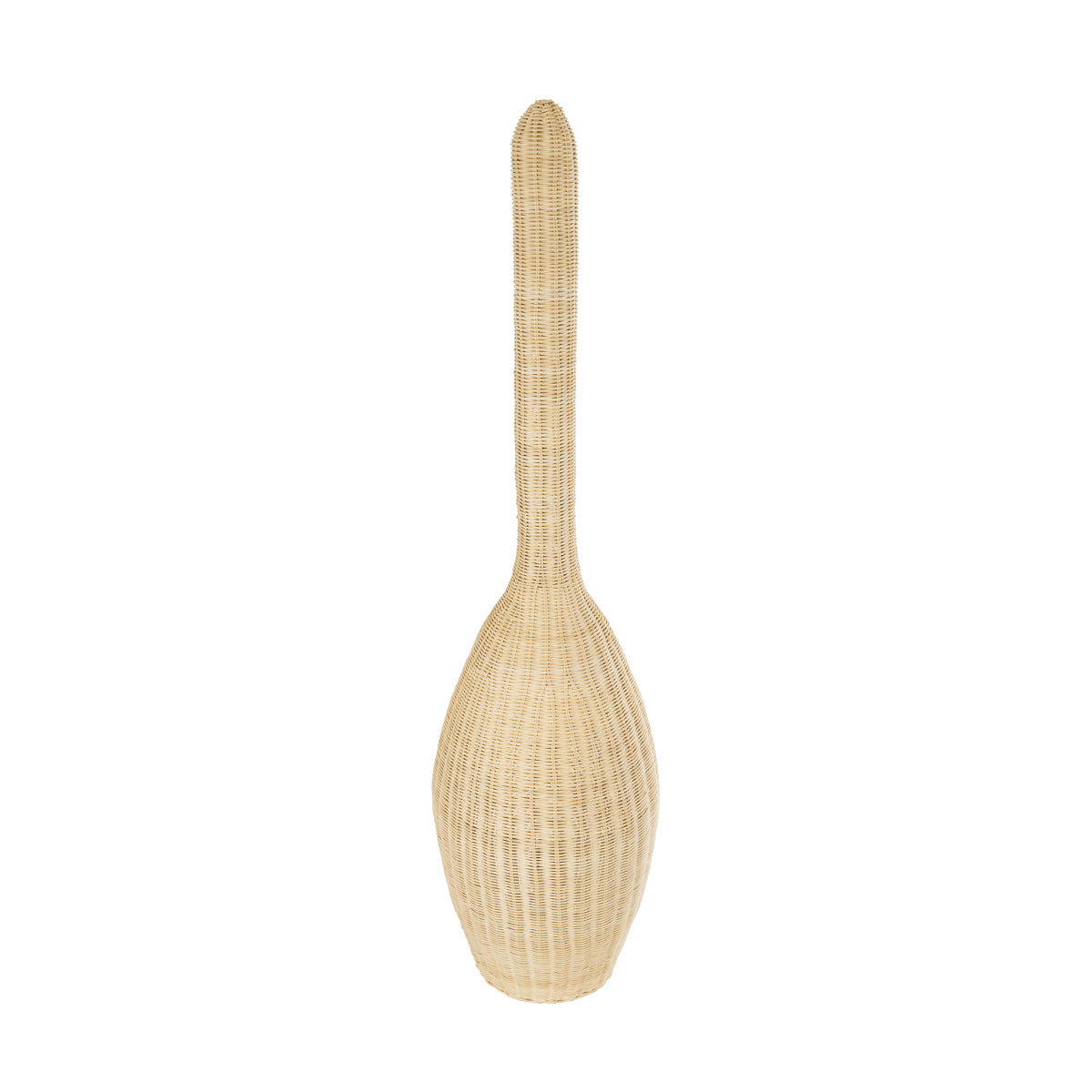 GloboStar® PARADIS 01845 Boho Επιδαπέδιο Φωτιστικό Μονόφωτο 1 x E27 AC220-240V IP20 - Φ40 x Υ150cm - Μπεζ Ξύλινο Ρατάν Πλέγμα - 5 Χρόνια Εγγύηση - ledmania.gr
