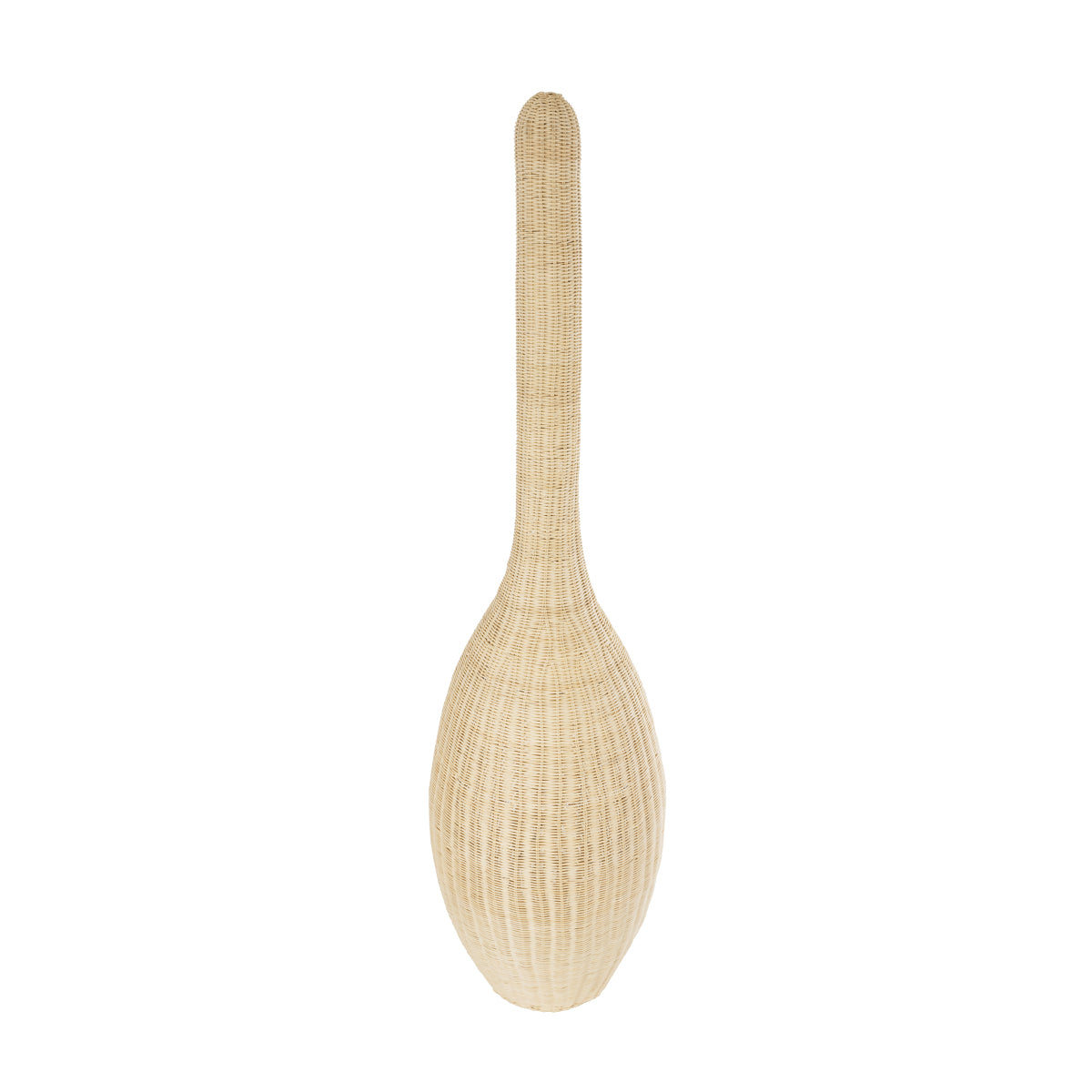 GloboStar® PARADIS 01846 Boho Επιδαπέδιο Φωτιστικό Μονόφωτο 1 x E27 AC220-240V IP20 - Φ50 x Υ180cm - Μπεζ Ξύλινο Ρατάν Πλέγμα - 5 Χρόνια Εγγύηση - ledmania.gr