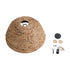 GloboStar® MANGATA 01847 Boho Κρεμαστό Φωτιστικό Οροφής Μονόφωτο 1 x E27 AC220-240V IP20 - Φ60 x Υ28cm - Μπεζ Καφέ Ξύλινο Μπαμπού Πλέγμα Καμπάνα - 5 Χρόνια Εγγύηση - ledmania.gr