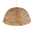 GloboStar® MANGATA 01847 Boho Κρεμαστό Φωτιστικό Οροφής Μονόφωτο 1 x E27 AC220-240V IP20 - Φ60 x Υ28cm - Μπεζ Καφέ Ξύλινο Μπαμπού Πλέγμα Καμπάνα - 5 Χρόνια Εγγύηση - ledmania.gr