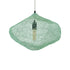 GloboStar® KENTUCKY 01864 Vintage Κρεμαστό Φωτιστικό Οροφής Μονόφωτο 1 x E27 AC220-240V IP20 - Φ40 x Υ30cm - Apple Green Μεταλλικό Πλέγμα - 5 Χρόνια Εγγύηση - ledmania.gr