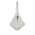 GloboStar® KENTUCKY 01871 Vintage Κρεμαστό Φωτιστικό Οροφής Μονόφωτο 1 x E27 AC220-240V IP20 - Φ35 x Υ60cm - Μπεζ Εκρού Μεταλλικό Πλέγμα - 5 Χρόνια Εγγύηση - ledmania.gr