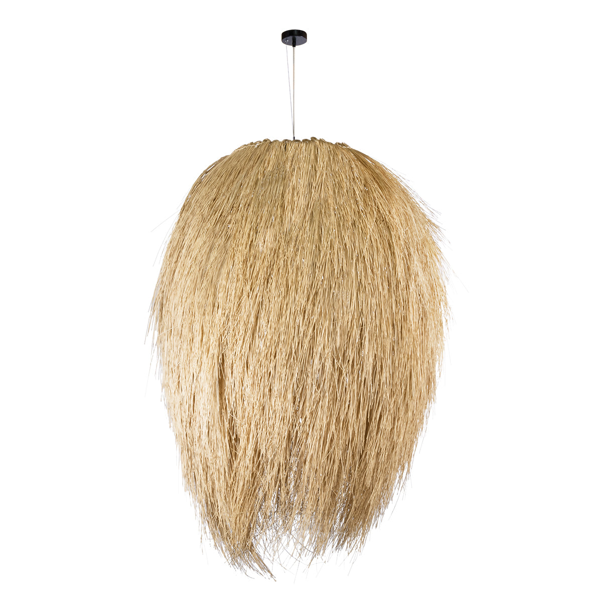 GloboStar® ARCHIPELAGO 01914 Boho Κρεμαστό Φωτιστικό Οροφής Μονόφωτο 1 x E27 AC220-240V IP20 - Φ120 x Υ140cm - Μπεζ Ξύλινο Πλέγμα - 5 Χρόνια Εγγύηση - ledmania.gr