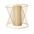 GloboStar® CORAL 01926 Boho Κρεμαστό Φωτιστικό Οροφής Μονόφωτο 1 x E27 AC220-240V IP20 - Φ100 x Υ90cm - Μπεζ Ξύλινο Πλέγμα - 5 Years Warranty - ledmania.gr