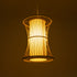 GloboStar® TIKI 01932 Boho Κρεμαστό Φωτιστικό Οροφής Μονόφωτο 1 x E27 AC220-240V IP20 - Φ30 x Υ40cm - Μπεζ Ξύλινο Πλέγμα - 5 Years Warranty - ledmania.gr