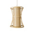 GloboStar® TIKI 01932 Boho Κρεμαστό Φωτιστικό Οροφής Μονόφωτο 1 x E27 AC220-240V IP20 - Φ30 x Υ40cm - Μπεζ Ξύλινο Πλέγμα - 5 Years Warranty - ledmania.gr