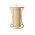 GloboStar® TIKI 01932 Boho Κρεμαστό Φωτιστικό Οροφής Μονόφωτο 1 x E27 AC220-240V IP20 - Φ30 x Υ40cm - Μπεζ Ξύλινο Πλέγμα - 5 Years Warranty - ledmania.gr