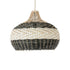 GloboStar® BARBADOS 01946 Boho Κρεμαστό Φωτιστικό Οροφής Μονόφωτο 1 x E27 AC220-240V IP20 - Φ40 x Υ34cm - Μπεζ - Χακί Ξύλινο Πλέγμα Καμπάνα - 5 Χρόνια Εγγύηση - ledmania.gr