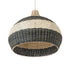 GloboStar® BARBADOS 01947 Boho Κρεμαστό Φωτιστικό Οροφής Μονόφωτο 1 x E27 AC220-240V IP20 - Φ60 x Υ60cm - Μπεζ - Χακί Ξύλινο Πλέγμα Καμπάνα - 5 Χρόνια Εγγύηση - ledmania.gr