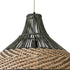 GloboStar® SEYCHELLES 01949 Boho Κρεμαστό Φωτιστικό Οροφής Μονόφωτο 1 x E27 AC220-240V IP20 - Φ60 x Υ60cm - Μπεζ Καφέ - Χακί Ξύλινο Πλέγμα Καμπάνα - 5 Χρόνια Εγγύηση - ledmania.gr