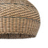 GloboStar® SEYCHELLES 01949 Boho Κρεμαστό Φωτιστικό Οροφής Μονόφωτο 1 x E27 AC220-240V IP20 - Φ60 x Υ60cm - Μπεζ Καφέ - Χακί Ξύλινο Πλέγμα Καμπάνα - 5 Χρόνια Εγγύηση - ledmania.gr