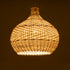 GloboStar® SANTACRUZ 01950 Boho Κρεμαστό Φωτιστικό Οροφής Μονόφωτο 1 x E27 AC220-240V IP20 - Φ40 x Υ40cm - Μπεζ - Καφέ Ξύλινο Πλέγμα Καμπάνα - 5 Χρόνια Εγγύηση - ledmania.gr