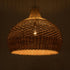 GloboStar® PANAMA 01953 Boho Κρεμαστό Φωτιστικό Οροφής Μονόφωτο 1 x E27 AC220-240V IP20 - Φ60 x Υ60cm - Μπεζ - Καφέ Ξύλινο Πλέγμα Καμπάνα - 5 Χρόνια Εγγύηση - ledmania.gr