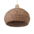 GloboStar® PANAMA 01953 Boho Κρεμαστό Φωτιστικό Οροφής Μονόφωτο 1 x E27 AC220-240V IP20 - Φ60 x Υ60cm - Μπεζ - Καφέ Ξύλινο Πλέγμα Καμπάνα - 5 Χρόνια Εγγύηση - ledmania.gr