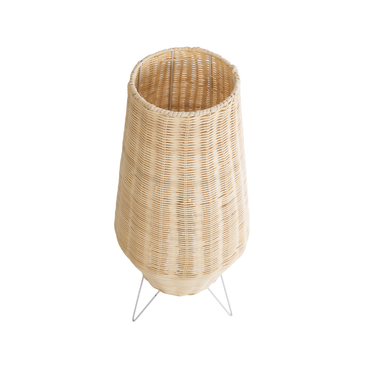 GloboStar® BOLSON 02012 Boho Επιδαπέδιο Φωτιστικό Μονόφωτο 1 x E27 AC220-240V IP20 - Φ30 x Υ70cm - Μπεζ Ξύλινο Μπαμπού Πλέγμα - 5 Χρόνια Εγγύηση - ledmania.gr