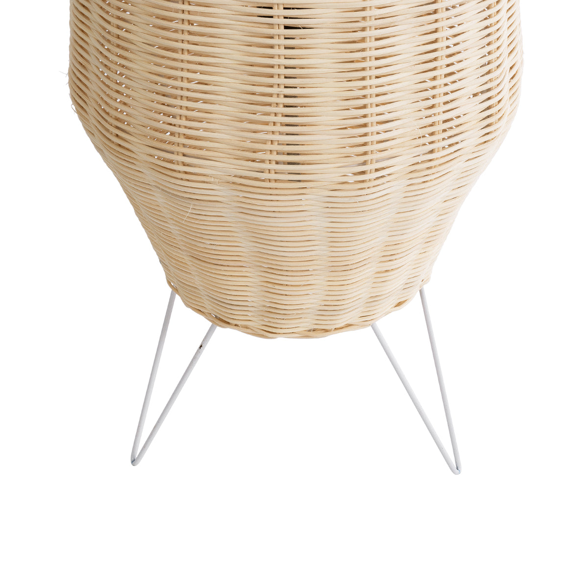 GloboStar® BOLSON 02012 Boho Επιδαπέδιο Φωτιστικό Μονόφωτο 1 x E27 AC220-240V IP20 - Φ30 x Υ70cm - Μπεζ Ξύλινο Μπαμπού Πλέγμα - 5 Χρόνια Εγγύηση - ledmania.gr