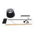 GloboStar® KELSIE 02029 Μοντέρνο Επιδαπέδιο Φωτιστικό Μονόφωτο 1 x E27 AC220-240V IP20 - Μ40 x Π125 x Υ165cm - Μαύρο - Μπεζ Ξύλινο με Μαύρο Καπέλο - 5 Χρόνια Εγγύηση - ledmania.gr