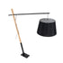GloboStar® KELSIE 02029 Μοντέρνο Επιδαπέδιο Φωτιστικό Μονόφωτο 1 x E27 AC220-240V IP20 - Μ40 x Π125 x Υ165cm - Μαύρο - Μπεζ Ξύλινο με Μαύρο Καπέλο - 5 Χρόνια Εγγύηση - ledmania.gr