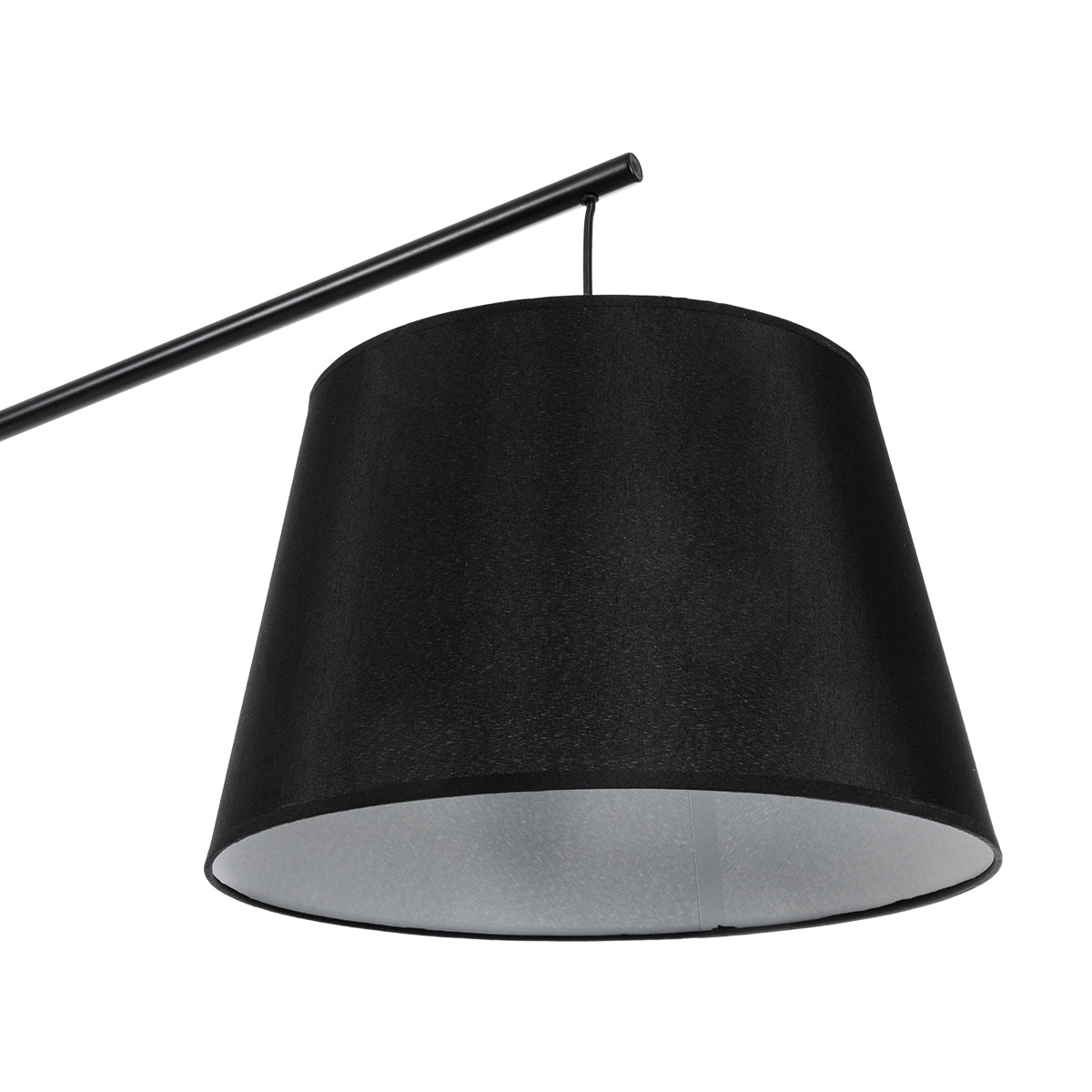 GloboStar® KELSIE 02029 Μοντέρνο Επιδαπέδιο Φωτιστικό Μονόφωτο 1 x E27 AC220-240V IP20 - Μ40 x Π125 x Υ165cm - Μαύρο - Μπεζ Ξύλινο με Μαύρο Καπέλο - 5 Χρόνια Εγγύηση - ledmania.gr