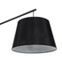 GloboStar® KELSIE 02029 Μοντέρνο Επιδαπέδιο Φωτιστικό Μονόφωτο 1 x E27 AC220-240V IP20 - Μ40 x Π125 x Υ165cm - Μαύρο - Μπεζ Ξύλινο με Μαύρο Καπέλο - 5 Χρόνια Εγγύηση - ledmania.gr