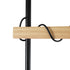 GloboStar® MINDELO 02033 Μοντέρνο Επιδαπέδιο Φωτιστικό Μονόφωτο 1 x E27 AC220-240V IP20 - Μ35 x Π24 x Υ150cm - Μαύρο Μεταλλικό Σώμα με Μπεζ Ξύλινη Βάση - 5 Χρόνια Εγγύηση - ledmania.gr