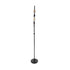 GloboStar® MINDELO 02034 Μοντέρνο Επιδαπέδιο Φωτιστικό Μονόφωτο 2 x E27 AC220-240V IP20 - Μ40 x Π24 x Υ175cm - Μαύρο Μεταλλικό Σώμα με Μπεζ Ξύλινη Βάση - 5 Χρόνια Εγγύηση - ledmania.gr
