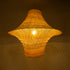 GloboStar® JUNIPER 02047 Boho Κρεμαστό Φωτιστικό Οροφής Μονόφωτο 1 x E27 AC220-240V IP20 - Φ100 x Υ90cm - Μπεζ Ξύλινο Μπαμπού Πλέγμα Καμπάνα - 5 Χρόνια Εγγύηση - ledmania.gr