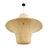 GloboStar® JUNIPER 02047 Boho Κρεμαστό Φωτιστικό Οροφής Μονόφωτο 1 x E27 AC220-240V IP20 - Φ100 x Υ90cm - Μπεζ Ξύλινο Μπαμπού Πλέγμα Καμπάνα - 5 Χρόνια Εγγύηση - ledmania.gr