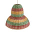 GloboStar® CABALLEROS 02057 Boho Κρεμαστό Φωτιστικό Μονόφωτο 1 x E27 AC220-240V IP20 - Φ40 x Υ30cm - Πράσινο με Κίτρινο και Μπεζ με Κόκκινο Ξύλινο Μπαμπού Πλέγμα Καμπάνα - 5 Χρόνια Εγγύηση - ledmania.gr