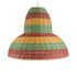 GloboStar® CABALLEROS 02058 Boho Κρεμαστό Φωτιστικό Μονόφωτο 1 x E27 AC220-240V IP20 - Φ70 x Υ60cm - Πράσινο με Κίτρινο και Μπεζ με Κόκκινο Ξύλινο Μπαμπού Πλέγμα Καμπάνα - 5 Χρόνια Εγγύηση - ledmania.gr