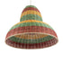 GloboStar® CABALLEROS 02058 Boho Κρεμαστό Φωτιστικό Μονόφωτο 1 x E27 AC220-240V IP20 - Φ70 x Υ60cm - Πράσινο με Κίτρινο και Μπεζ με Κόκκινο Ξύλινο Μπαμπού Πλέγμα Καμπάνα - 5 Χρόνια Εγγύηση - ledmania.gr
