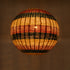 GloboStar® CABALLEROS 02063 Boho Κρεμαστό Φωτιστικό Οροφής Μονόφωτο 1 x E27 AC220-240V IP20 - Φ70 x Υ70cm - Μπλε με Κίτρινο και Κόκκινο Μπαμπού Πλέγμα Μπάλα - 5 Χρόνια Εγγύηση - ledmania.gr