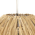 GloboStar® ARCHIPELAGO 02067 Boho Κρεμαστό Φωτιστικό Οροφής Μονόφωτο 1 x E27 AC220-240V IP20 - Φ100 x Υ120cm - Μπεζ Ξύλινο Πλέγμα - 5 Χρόνια Εγγύηση - ledmania.gr