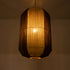 GloboStar® PROVEGLIA 02076 Boho Φωτιστικό Οροφής Μονόφωτο 1 x E27 AC220-240V IP20 - Φ50 x Υ80cm - Μπεζ με Καφέ Λεπτό Νήμα Βαμβακερό Πλέγμα Καμπάνα - 5 Χρόνια Εγγύηση - ledmania.gr